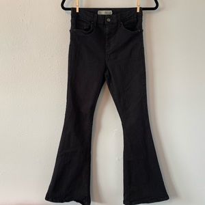 Black flare jeans